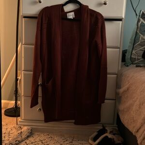 Burnt orange long cardigan